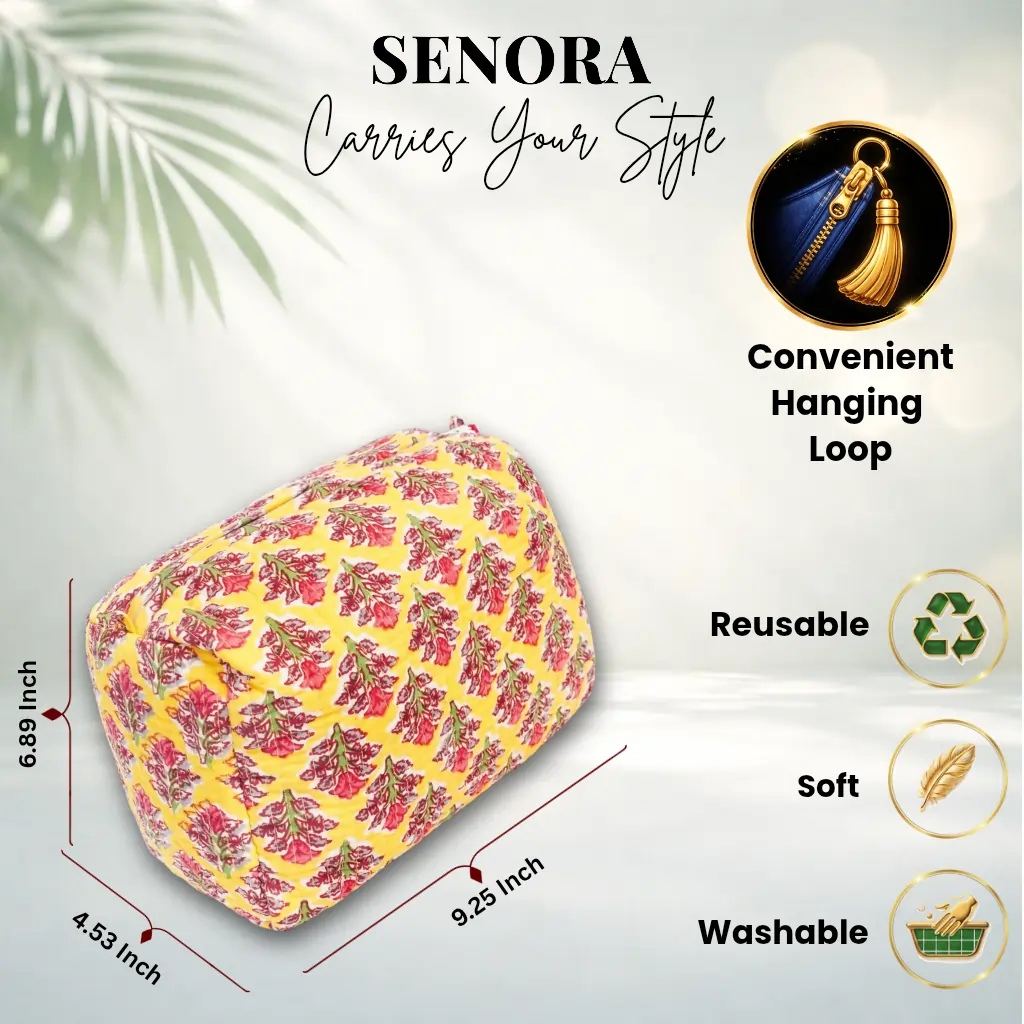 senora-yellow-cotton-cosmetics-pouch
