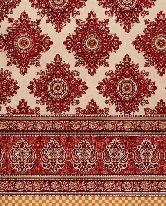 180 TC Maroon Ethnic King Size Bedsheet