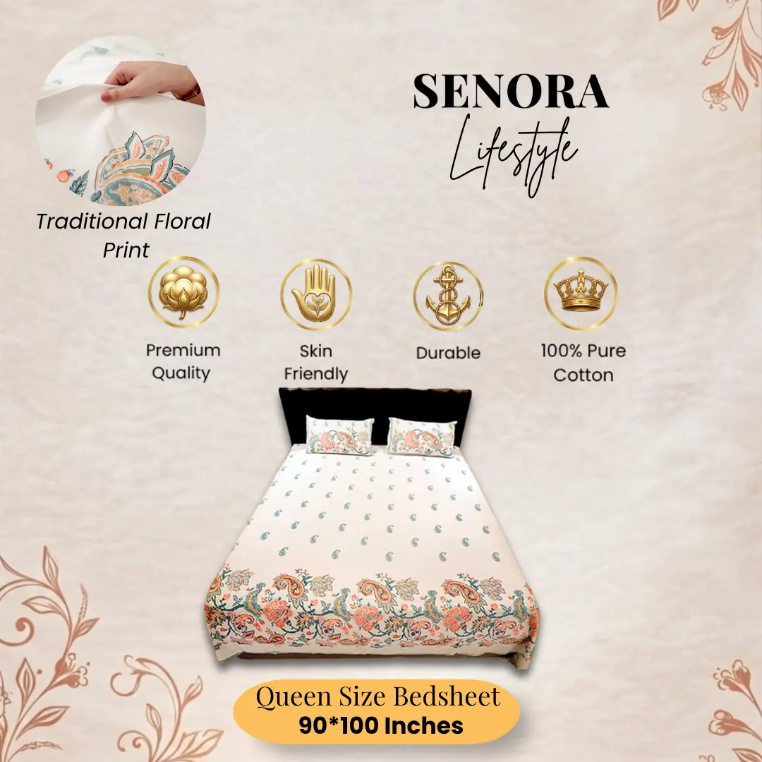 senora-sky-white-floral-cotton-king-bedsheet