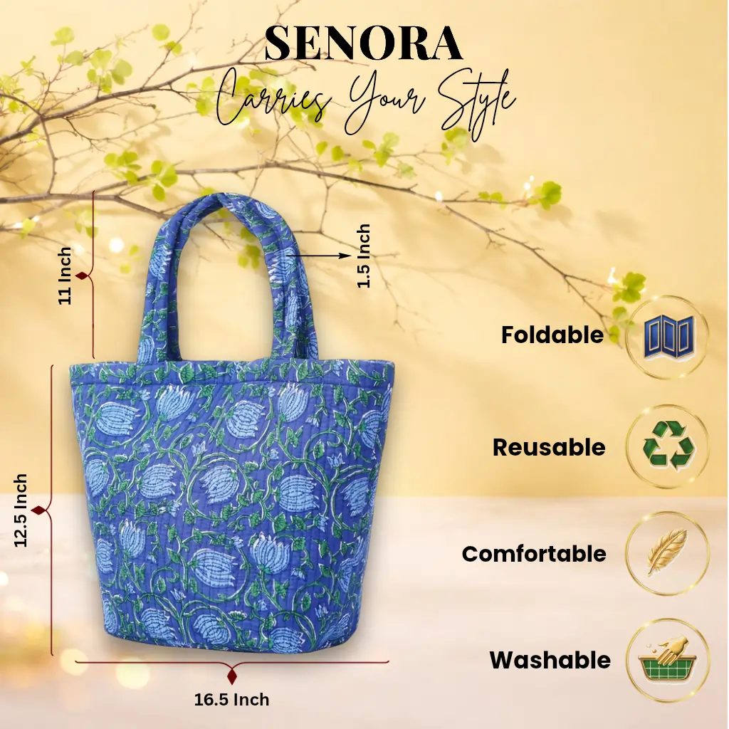 Senora-quilted-cotton-blue-print-daily-use-tote-bag