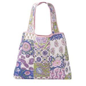 SENORA Multi Patch Quilted Cotton Tote Handbag