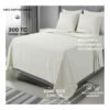 Cream Cotton King Size Bedsheet Set