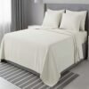 Cream King Bedsheet Set Made with Cotton