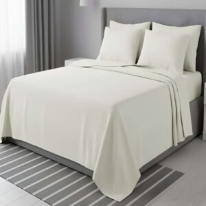 Cotton King Bedsheet Set Cream