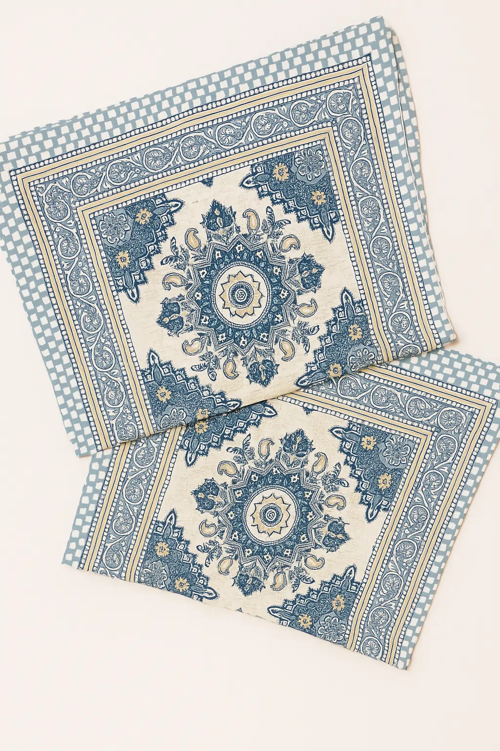 Ethnic Bedsheet-blue