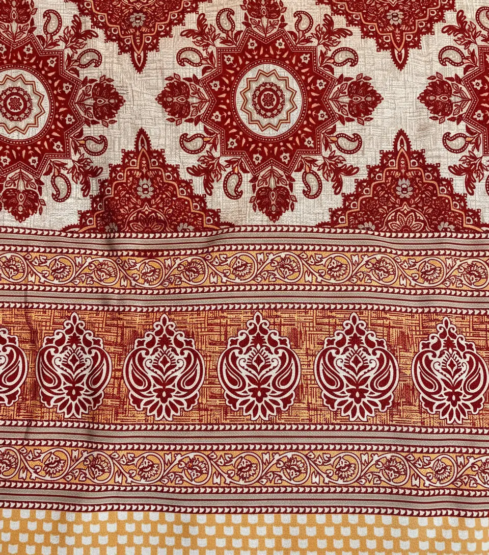 Ethnic-maroon-with-bedsheet
