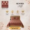 Maroon Ethnic Block Print King Size Cotton Bedsheet by SENORA Maroon Ethnic Block Print King Size Cotton Bedsheet by SENORA