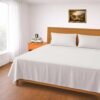 Soft cotton king bedsheet set cream color floral design