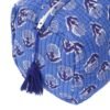 Senora quilted cotton travel makeup organizer pouch