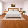 Cream cotton king size bedsheet set with pillow covers