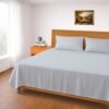 Senora 300 TC cotton satin bedsheet set slate blue