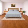 Premium slate blue cotton satin bedsheet set Senora
