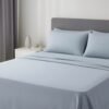Slate Blue Organic Cotton King Size Bedsheet Set