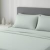 Soft Sage Green Organic Cotton Bedsheet for King Size Bed