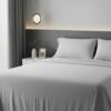 Soft Silver Grey Organic Cotton Bedsheet for King Size Bed