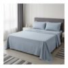 Soft Slate Blue Organic Cotton Bedsheet for King Size Bed