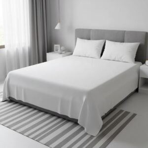 Organic Cotton King Bedsheet White