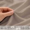 Senora 300 TC cotton satin bedsheet set beige color Senora 300 TC cotton satin bedsheet set beige color