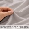 Premium cream cotton king size bedsheet with pillow covers