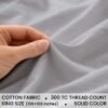Soft 300 TC cotton satin bedsheet set slate blue color