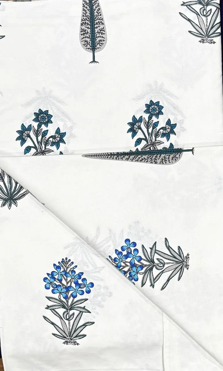 floral-bedsheet-Blue-Pink