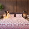 senora senora-white-red-blue-floral-cotton-king-bedsheet senora-white-red-blue-floral-cotton-king-bedsheet