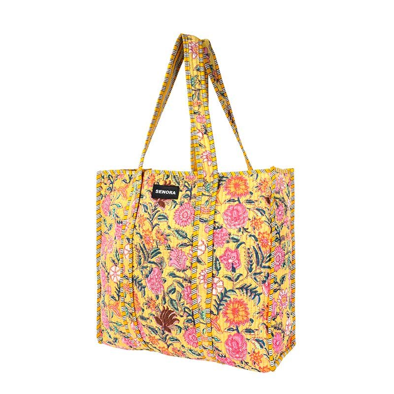 Senora-floral-yellow-quilted-cotton-tote