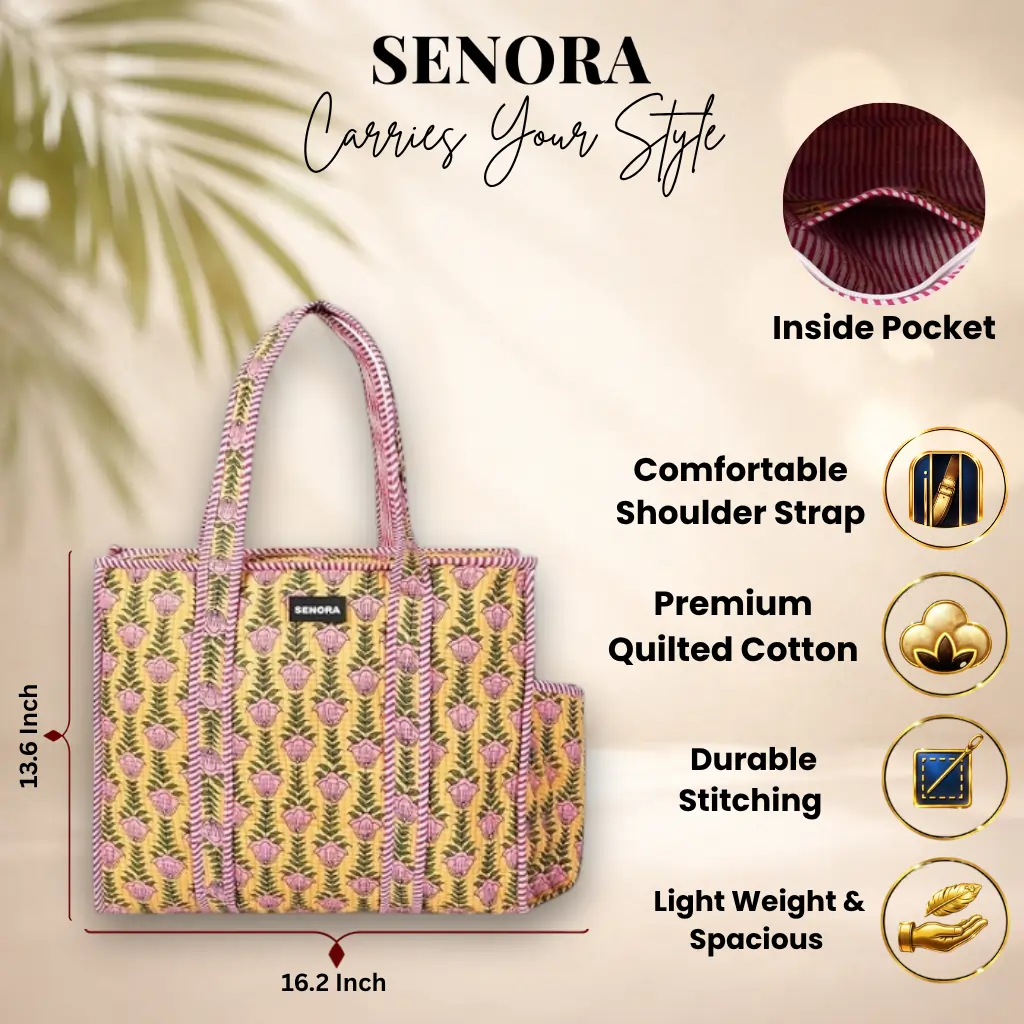 Senora-yellow-floral-quilted-tote