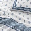 Blue 180 TC hand block print king size bedsheet
