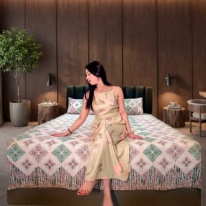 Floral Sage Green King Bedsheet
