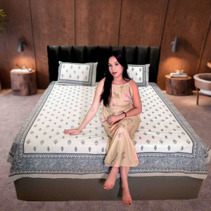 Cotton Hand-Block Print Bedsheet