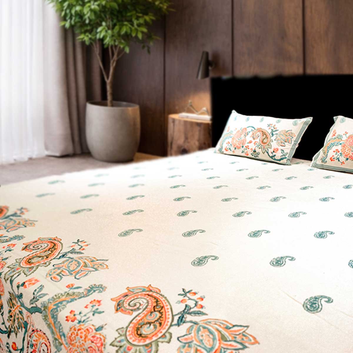 senora-elegant-sky-floral-king-size-bed-sheet