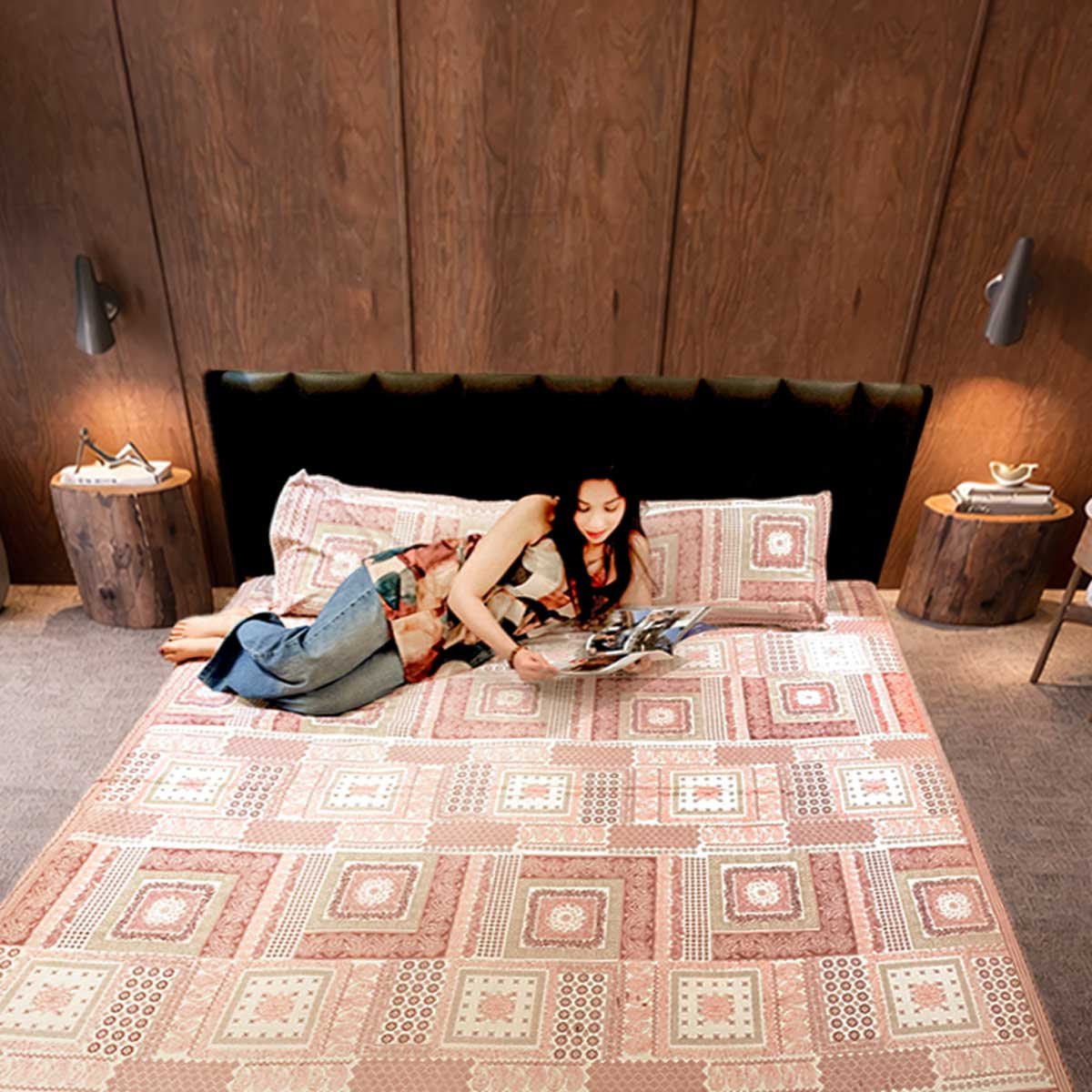 senora-maroon-beige-ethnic-floral-cotton-king-bedsheet senora-maroon-beige-ethnic-floral-cotton-king-bedsheet