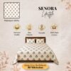 SENORA King Size Cotton Bedsheet with Matching Pillow Covers SENORA King Size Cotton Bedsheet with Matching Pillow Covers