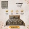 SENORA Premium Cotton King Size Bedsheet Featuring Elegant Mughal Pattern