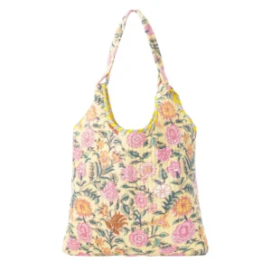 senora lifestyle floral cotton tote bag for women