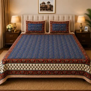 Soft Jaipuri bedsheet set for modern bedroom décor