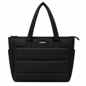 SENORA Padded Tote Bag for Women – Lightweight Quilted Handbag with Zipper Closure