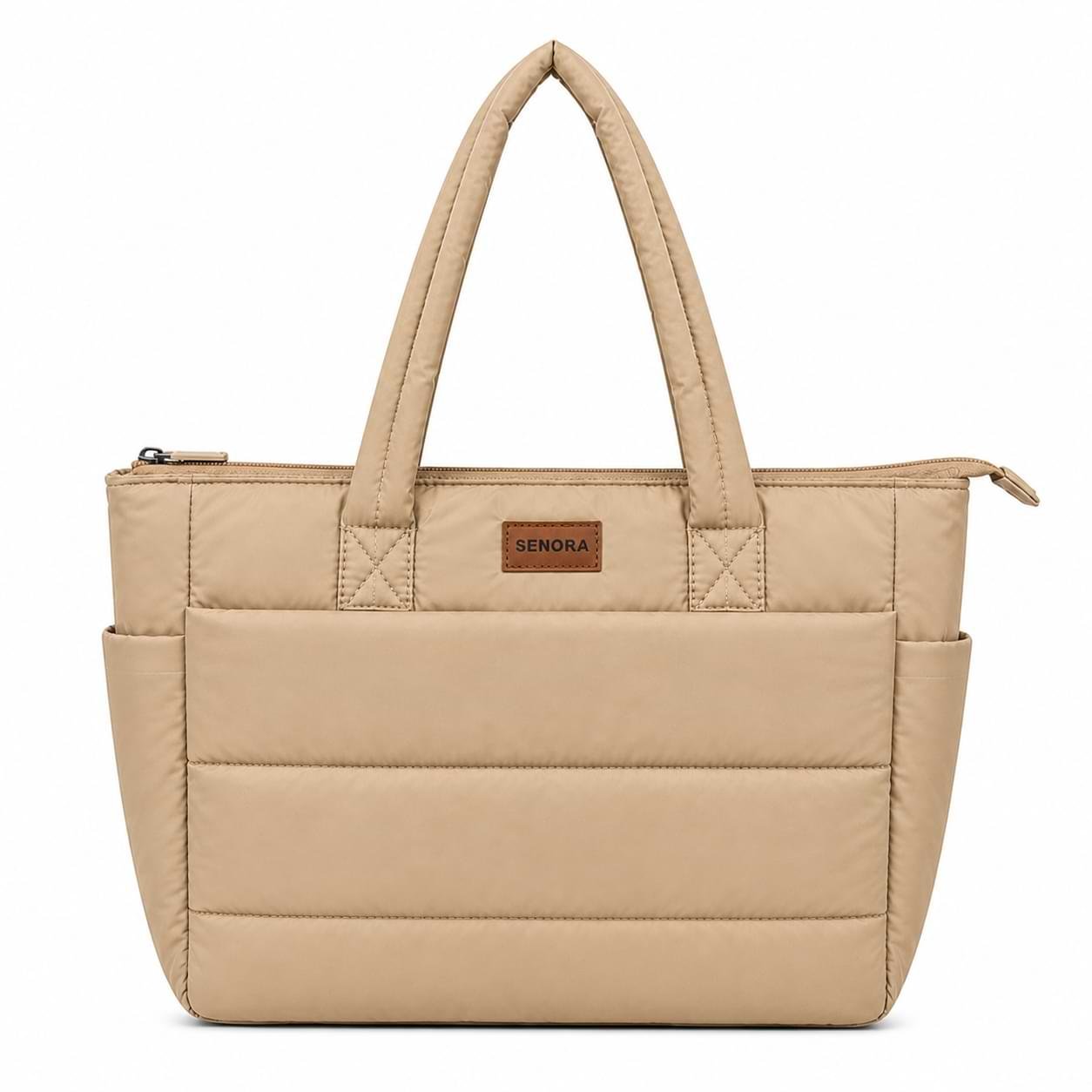 SENORA Padded Nylon Tote Bag for Women – Lightweight Quilted Handbag SENORA Padded Nylon Tote Bag for Women – Lightweight Quilted Handbag