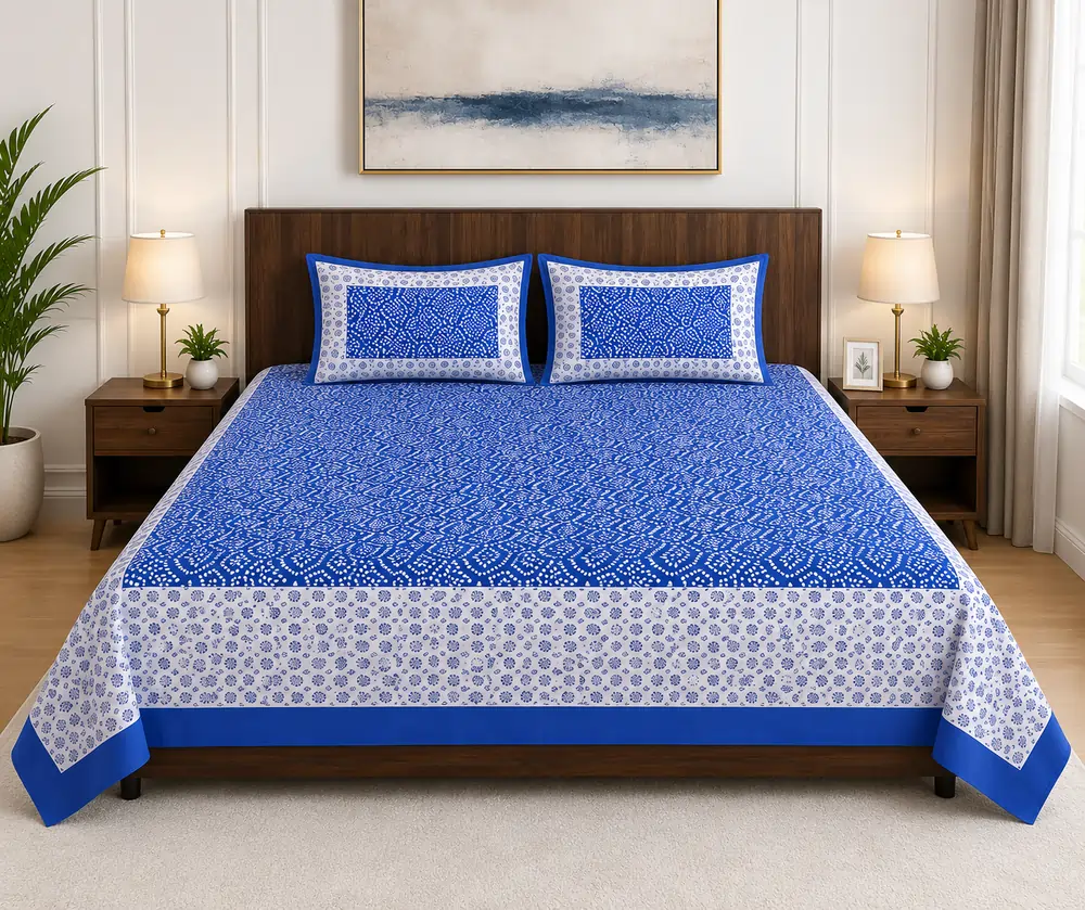 SENORA Lifestyle Premium Cotton Queen Size Bedsheet