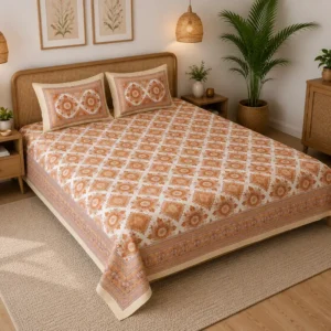 Premium Cotton Bedsheet with Pillow Covers | SENORA Lifestyle