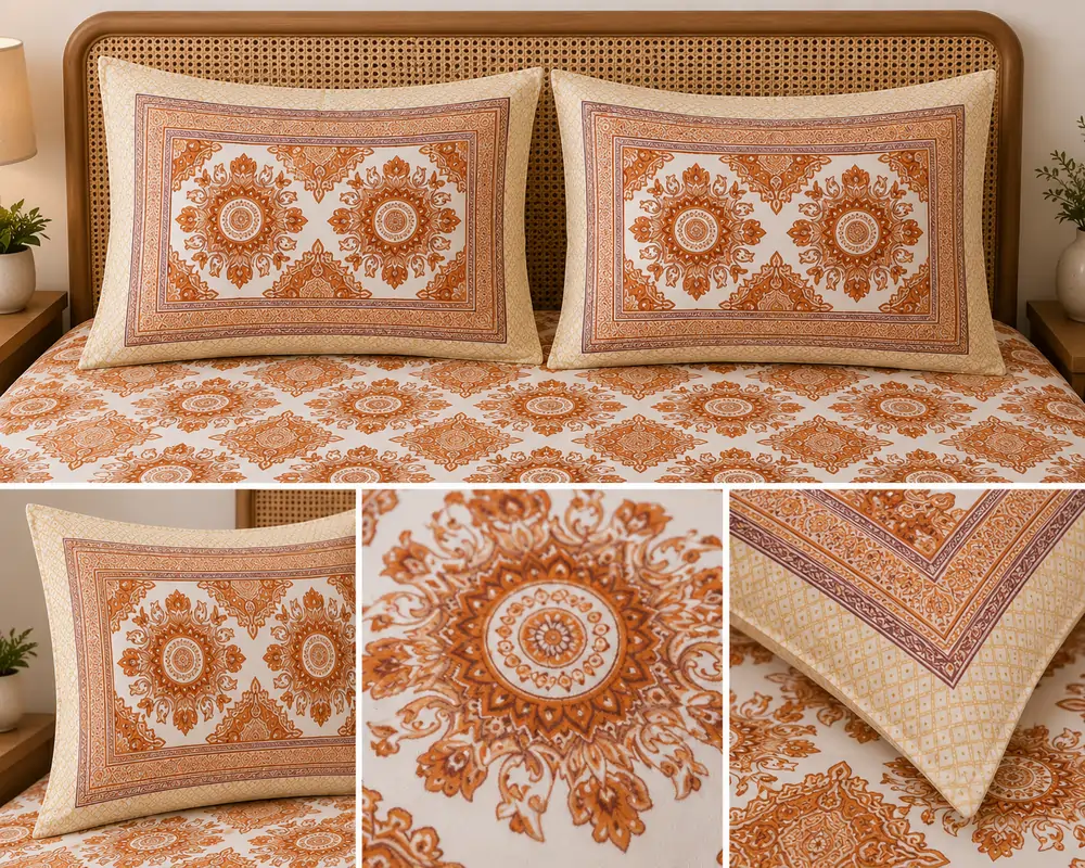 SENORA Lifestyle Floral King Size Cotton Bedsheet SENORA Lifestyle Floral King Size Cotton Bedsheet