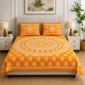 SENORA Lifestyle Premium Cotton King Size Bedsheet Beige