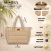 SENORA Padded Nylon Tote Bag for Women – Lightweight Quilted Handbag