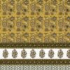 Premium Cotton Mustard Yellow & Olive Green Bedsheet Set with Matching Pillow Covers