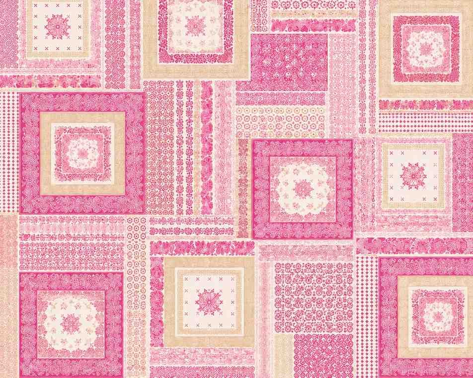 Premium Pink Ornamental Print King Size Cotton Bedsheet with Pillow Covers SENORA Lifestyle