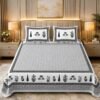 SENORA Lifestyle Black White Printed Bedsheet