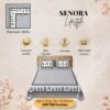 SENORA Lifestyle Black White Printed Cotton Bedsheet