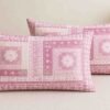 SENORA Lifestyle Pink Cotton King Size Bedsheet with 2 Pillow Covers