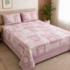 SENORA Pink Ornamental Print King Size Cotton Bedsheet with Pillow Covers